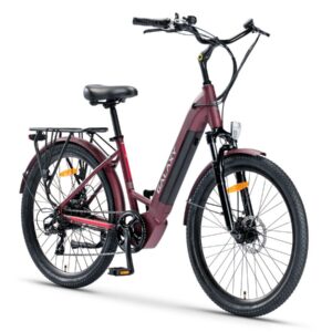 Električni bicikl 26" MADRID (250W 36V/10.4Ah lithium) bordo MAT