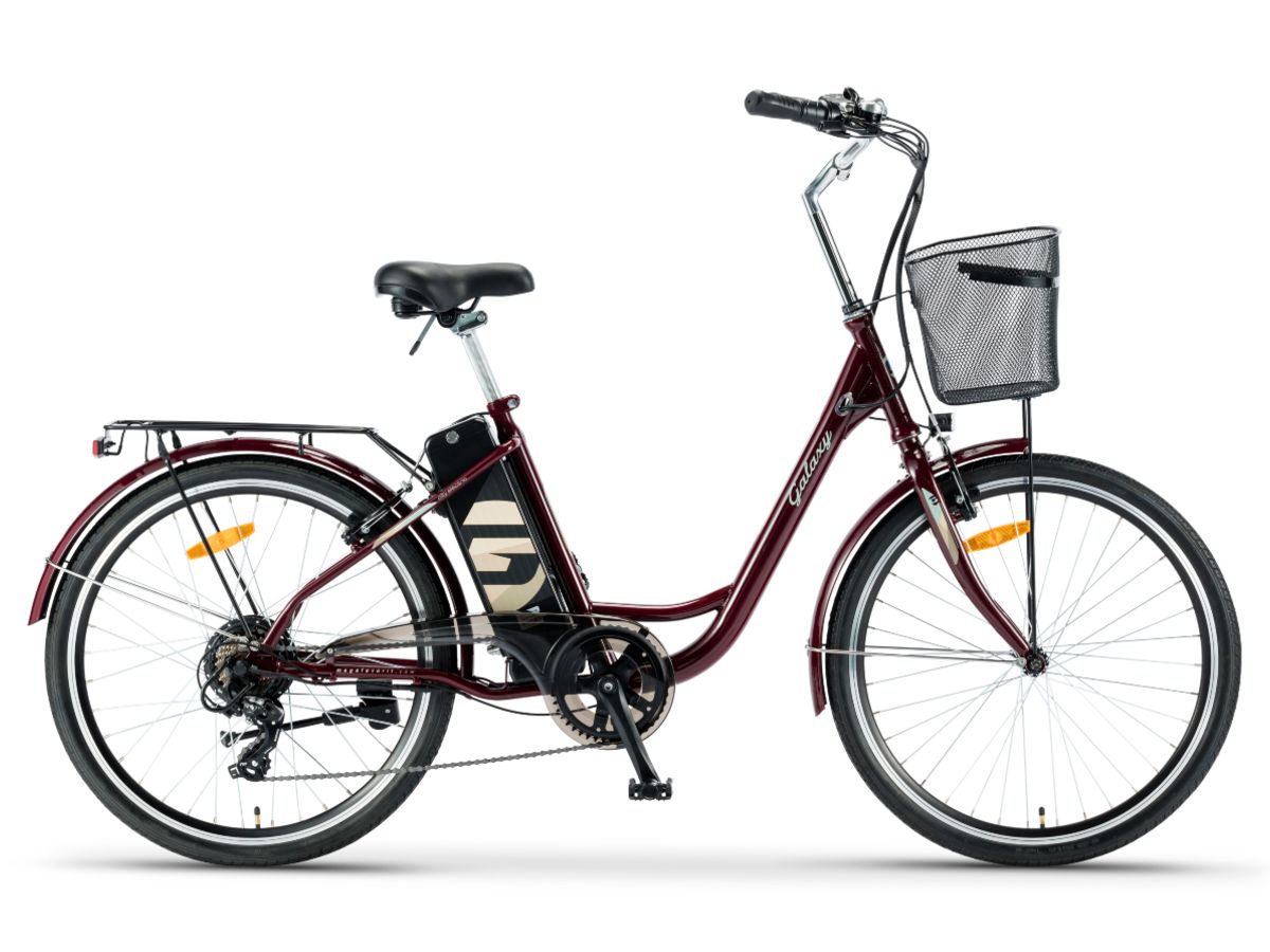 Električni bicikl 26" BARCELONA (250W 36V/10.4Ah lithium) bordo - Слика 4