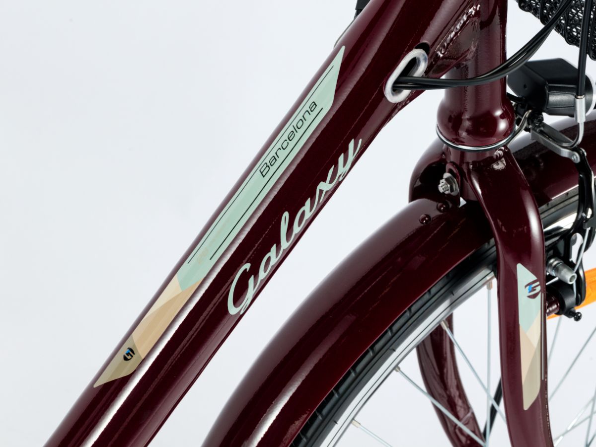 Električni bicikl 26" BARCELONA (250W 36V/10.4Ah lithium) bordo - Слика 7