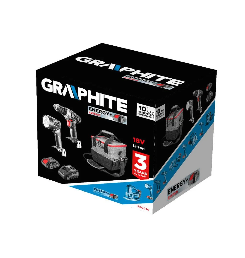 Akumulatorska bušilica – set (58G016) – GRAPHITE - Слика 5