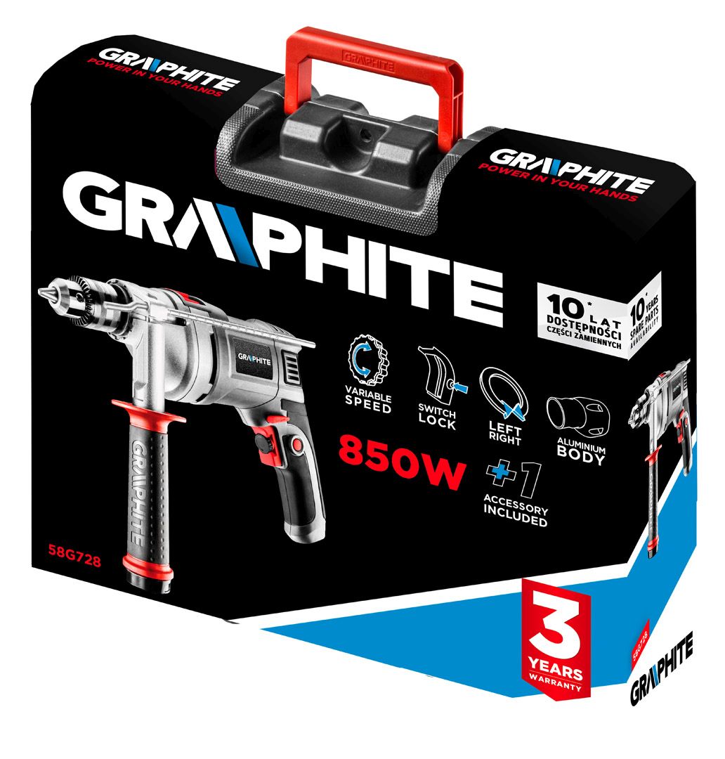 Udarna bušilica – GRAPHITE 58G728 - Слика 3