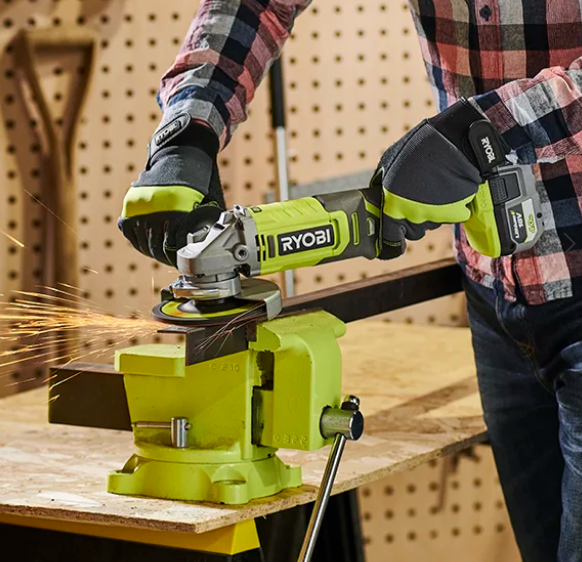 Set aku. ugaona brusilica (125mm) + punjač+ baterija 4Ah (18V ONE+™) – RYOBI RAG18125-1C40S - Слика 3